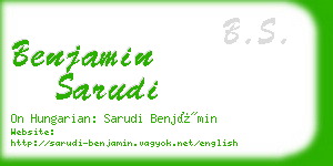 benjamin sarudi business card